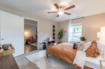 Plush bedroom carpeting